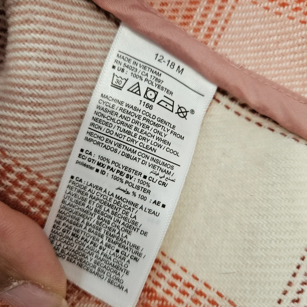 Old Navy Toddler Kids Flannel Plaid Shacket Jacket